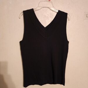 Preswick & Moore Sleeveless Black Top Size S